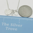 16" Return to Tiffany & Co. Love Heart Padlock Lock Key Pendant Chain Necklace-7
