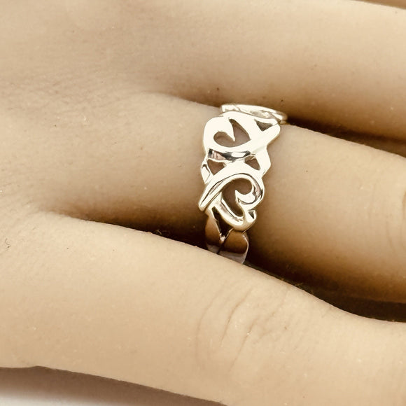 Size 6 Tiffany Triple Loving Hearts Ring Band - Paloma Picasso - Sterling Silver
