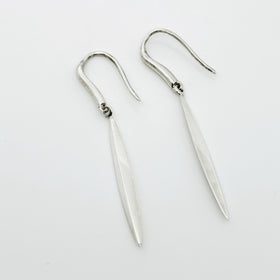 Tiffany & Co Feather Earrings by Elsa Peretti Drop Elongated Dangle Hook - 0