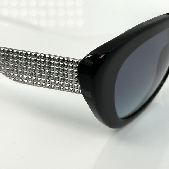 Tiffany & Co Sunglasses Silver Diamond Point Cats Eye Black Blue TF4158 8001/9S