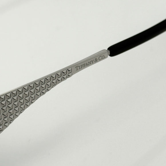 Tiffany & Co Sunglasses Silver Diamond Point Cats Eye Black Blue TF4158 8001/9S
