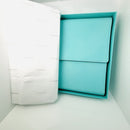 Tiffany Blue Leather Folding Necklace Presentation Blue Gift Box Storage Pouch-8