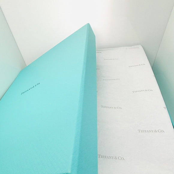 Tiffany Blue Leather Folding Necklace Presentation Blue Gift Box Storage Pouch