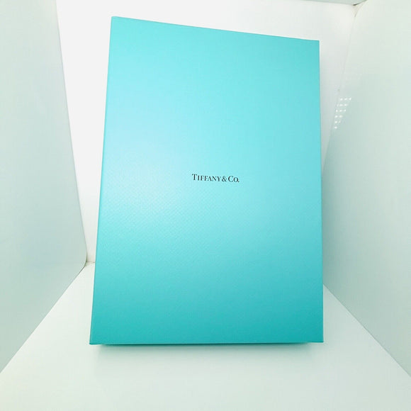 Tiffany Blue Leather Folding Necklace Presentation Blue Gift Box Storage Pouch