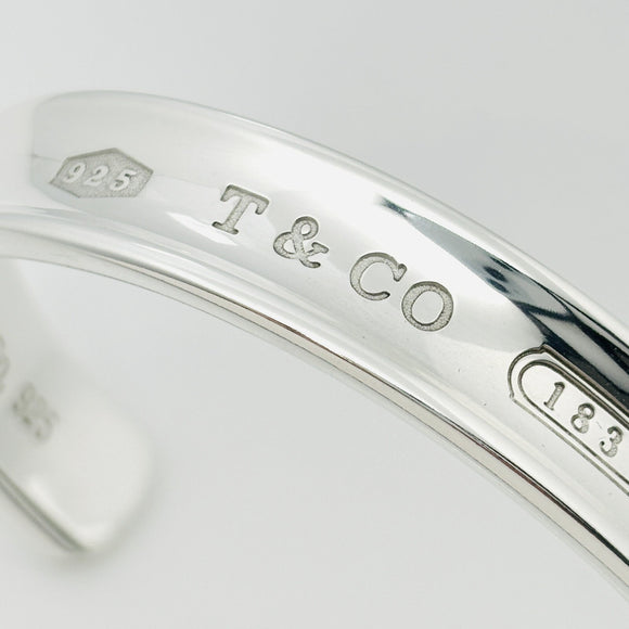 Extra Small 5.75" Tiffany & Co 1837 Wide Cuff Bracelet in Sterling Silver