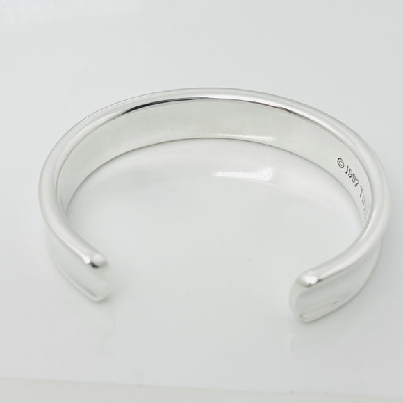 Extra Small 5.75" Tiffany & Co 1837 Wide Cuff Bracelet in Sterling Silver