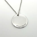 Tiffany Letter S Alphabet Initial Disc Notes Pendant Bead Chain Necklace-4