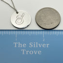 Tiffany Letter S Alphabet Initial Disc Notes Pendant Bead Chain Necklace-7