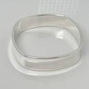 7.5" Tiffany & Co 1837 Square Wide Bangle Bracelet in Sterling Silver Medium-7