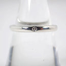 Size 8.5 Tiffany & Co Diamond Stacking Ring by Elsa Peretti  in Sterling Silver-1