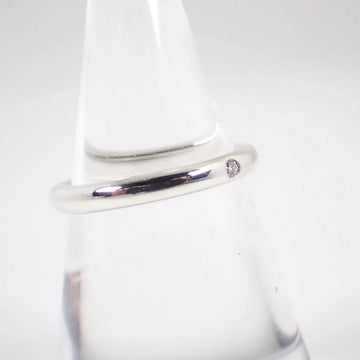 Size 8.5 Tiffany & Co Diamond Stacking Ring by Elsa Peretti  in Sterling Silver - 0