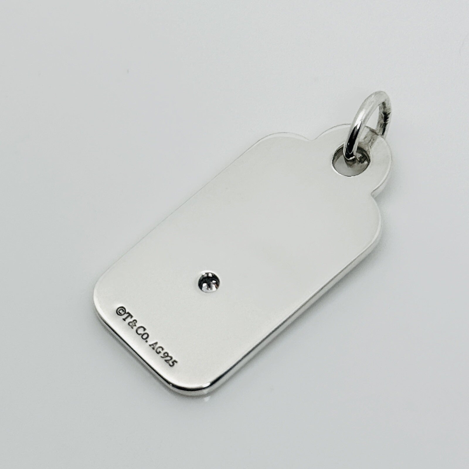 Tiffany & Co Yours Truly Diamond Pendant or Charm in Sterling Silver