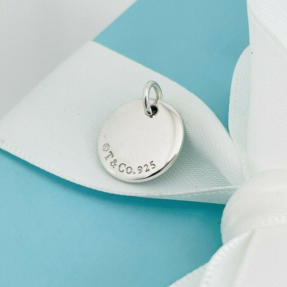 Tiffany & Co Letter L Notes Alphabet Initial Charm Disc Round Pendant or Charm