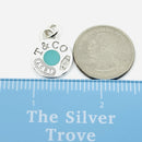 Tiffany 1837 Round Charm or Pendant in Blue enamel and Sterling Silver-6