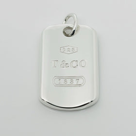 Tiffany & Co 1837 Dog ID Tag Pendant in Sterling Silver Mens Unisex - 0