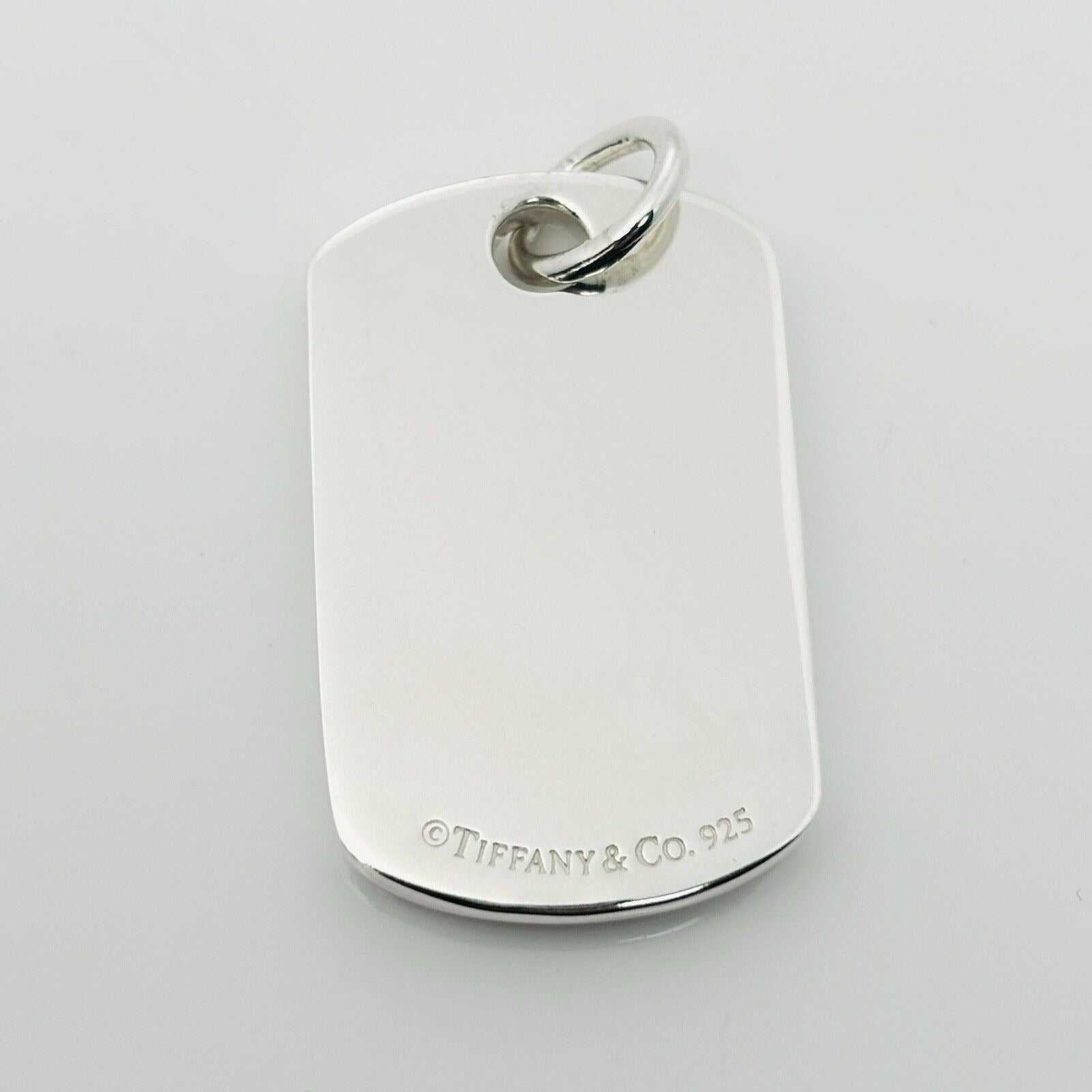 Tiffany & Co 1837 Dog ID Tag Pendant in Sterling Silver Mens