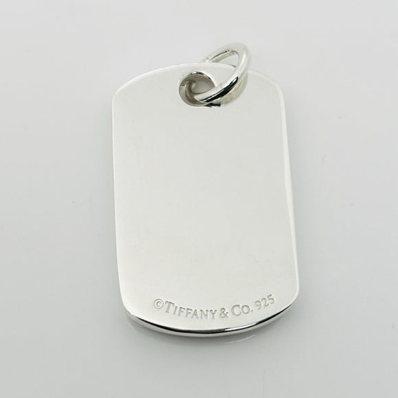 Tiffany & Co 1837 Dog ID Tag Pendant in Sterling Silver Mens Unisex