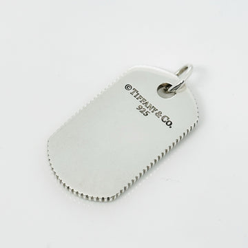 Tiffany & Co Mens Coin Edge ID Dog Tag Pendant in Sterling Silver