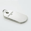 Tiffany & Co Mens Coin Edge ID Dog Tag Pendant in Sterling Silver-3