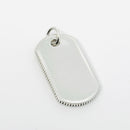 Tiffany & Co Mens Coin Edge ID Dog Tag Pendant in Sterling Silver-5