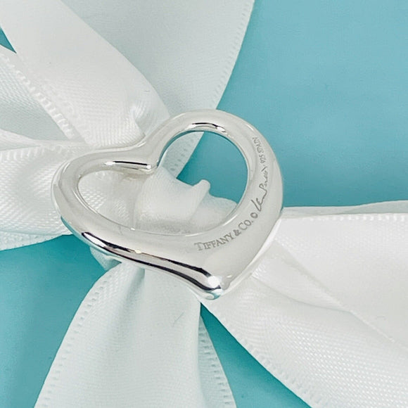 Tiffany Elsa Peretti Open Heart Pendant in Sterling Silver