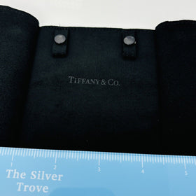 Tiffany & Co Jewelry Roll for Travel and Storage Black Suede Leather Pouch