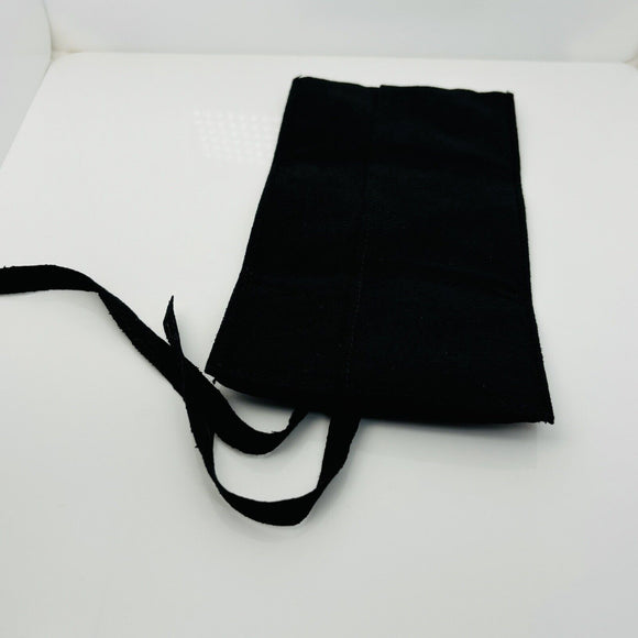 Tiffany & Co Jewelry Roll for Travel and Storage Black Suede Leather Pouch