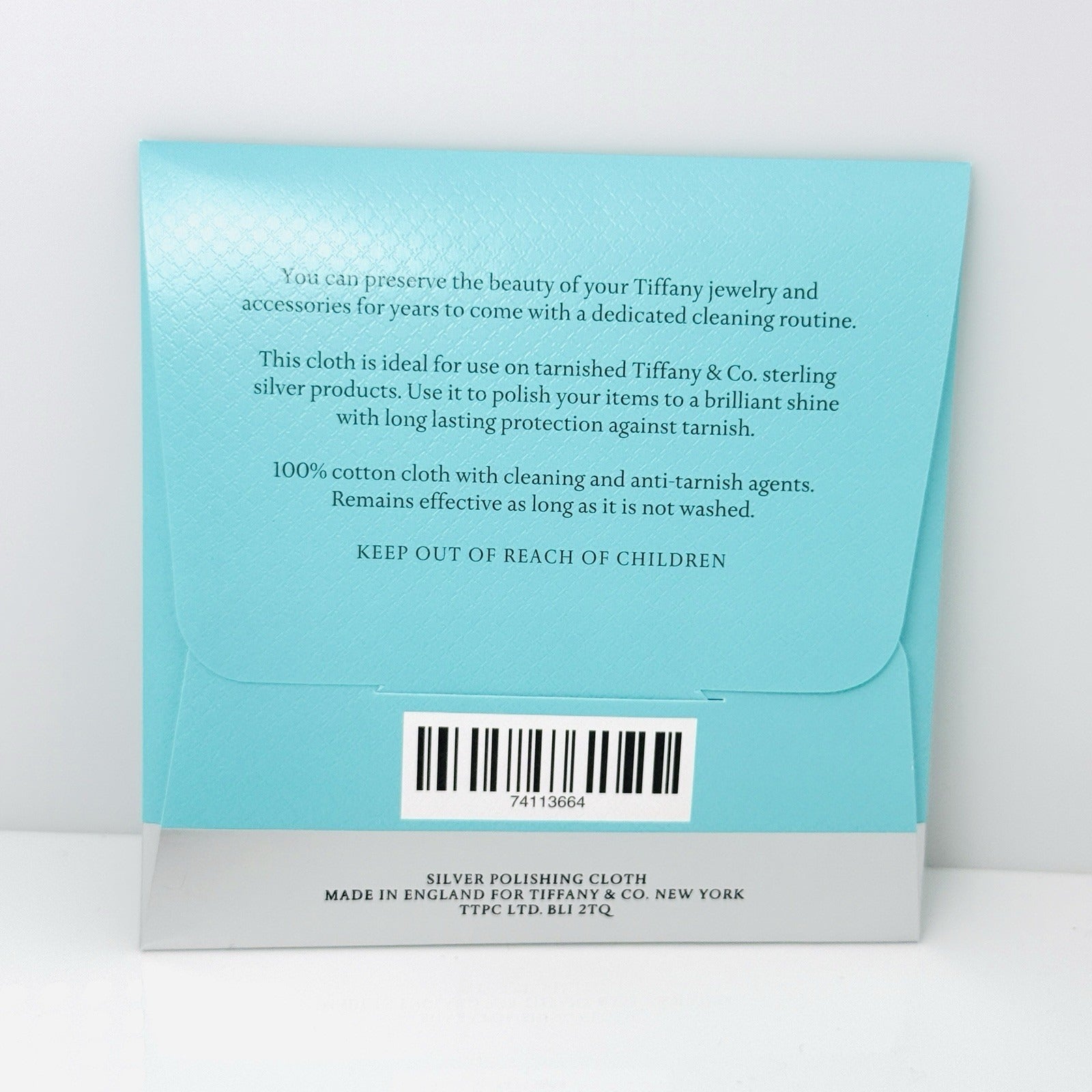 Tiffany Blue Polishing Cloth for Sterling Silver Anti-tarnish Tarnish Remover - 0