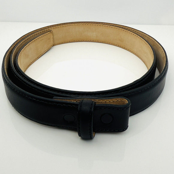 NEW Tiffany & Co Black Leather Mens Belt Size 38 Calf Skin