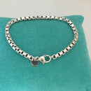 7.75" Tiffany Venetian Link Bracelet in Sterling Silver Mens Unisex-1