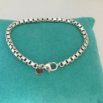 7.75" Tiffany Venetian Link Bracelet in Sterling Silver Mens Unisex