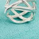 Size 6.5 Tiffany & Co Sterling Silver Braided Celtic Knot Weave Ring-3