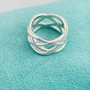 Size 6.5 Tiffany & Co Sterling Silver Braided Celtic Knot Weave Ring-4
