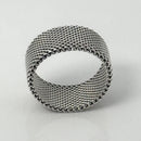 Size 6 Tiffany & Co Somerset Mesh Weave Firm Solid Ring in Sterling Silver-4