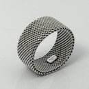 Size 6 Tiffany & Co Somerset Mesh Weave Firm Solid Ring in Sterling Silver-5
