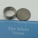 Size 6 Tiffany & Co Somerset Mesh Weave Firm Solid Ring in Sterling Silver-6