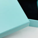 Tiffany Black Leather Suede Necklace Presentation Folding Pouch With Blue Lining-10