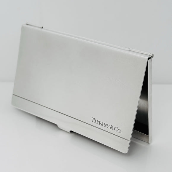 Tiffany & Co Striped Pocket Business Card Holder in Sterling Silver
