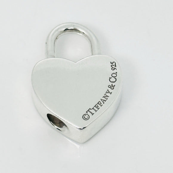 Tiffany & Co. It's A Girl Baby Heart Charm Padlock Lock or Pendant in Silver