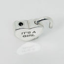Tiffany & Co. It's A Girl Baby Heart Charm Padlock Lock or Pendant in Silver-6