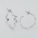 Tiffany Olive Leaf Large Hoop Earrings in Sterling Silver Paloma Picasso-1