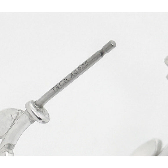 Tiffany Olive Leaf Large Hoop Earrings in Sterling Silver Paloma Picasso