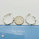 Tiffany Olive Leaf Large Hoop Earrings in Sterling Silver Paloma Picasso-7