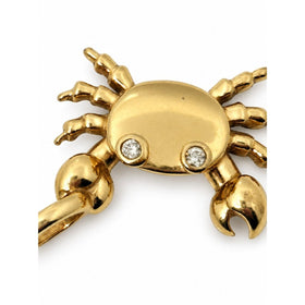 Tiffany & Co. Gold Crab Charm with Diamond Eyes 18K 750 Yellow Gold - 0