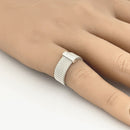 Size 5 Tiffany & Co Somerset 4 Diamond Ring Mesh Weave in Sterling Silver-4