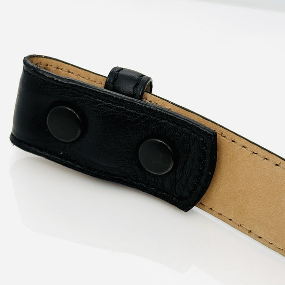 Tiffany & Co Black Leather Calfskin Mens Belt Size 34