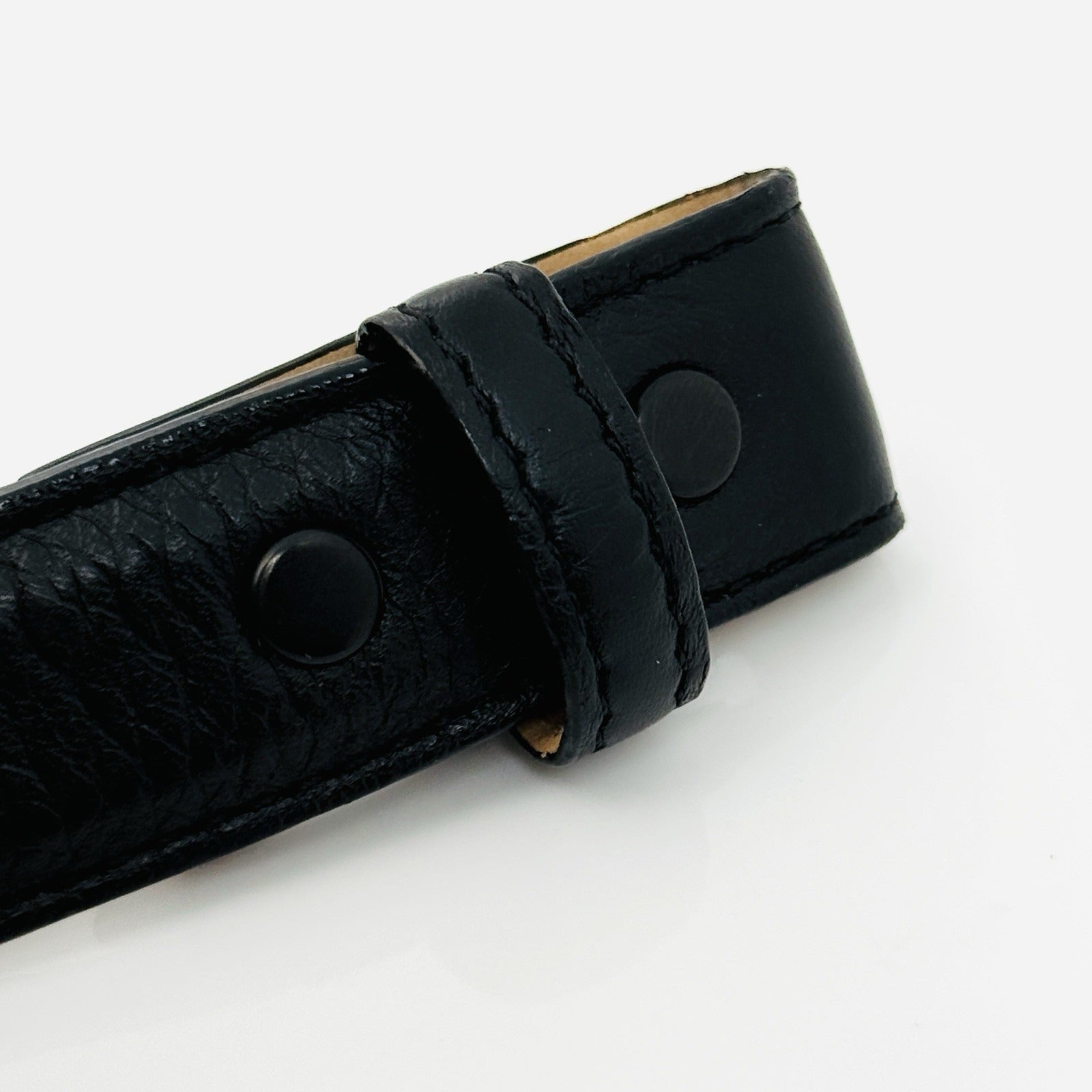 Tiffany & Co Black Leather Calfskin Mens Belt Size 34