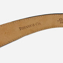 Tiffany & Co Black Leather Calfskin Mens Belt Size 34-7