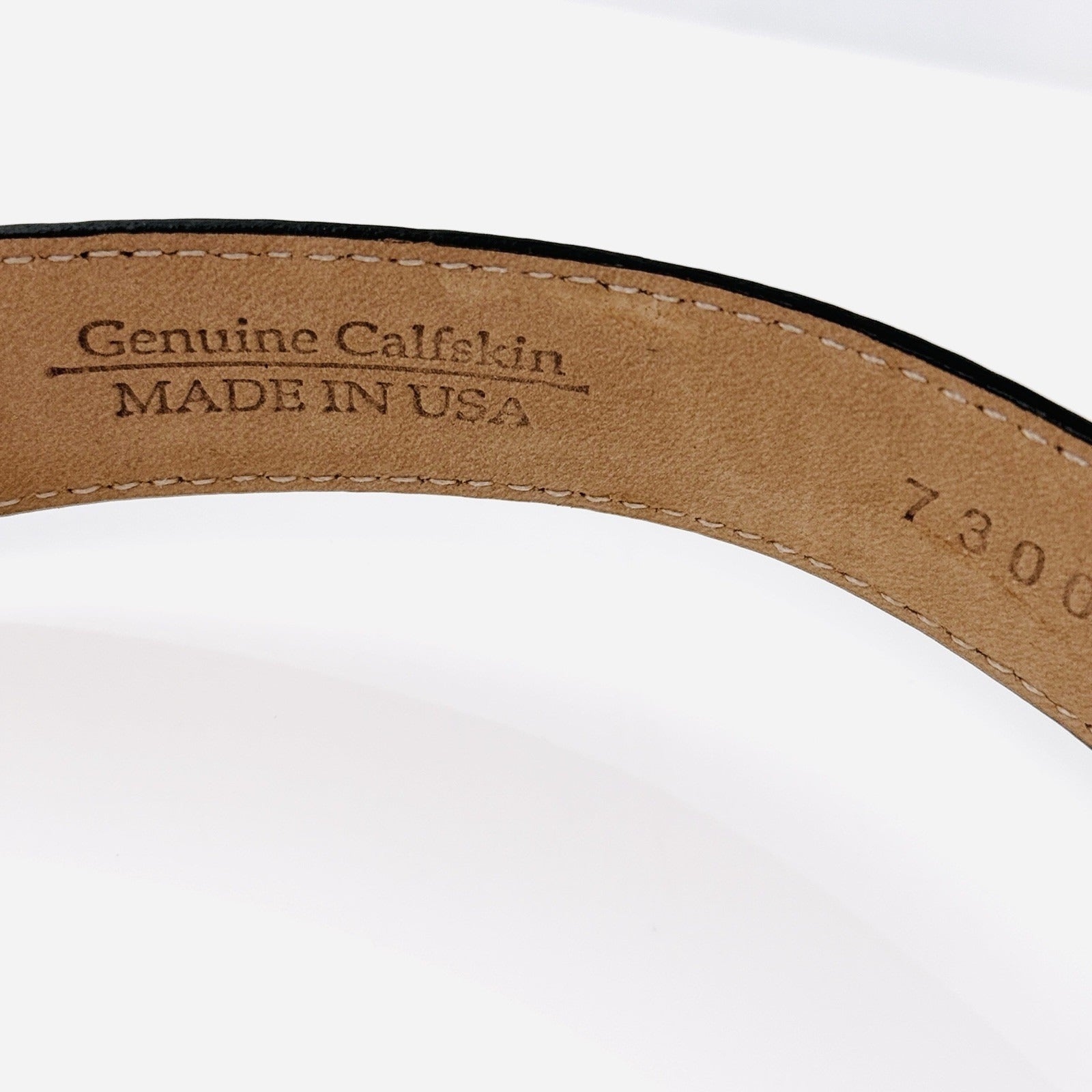 Tiffany & Co Black Leather Calfskin Mens Belt Size 34