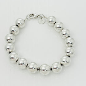 7.75" Tiffany & Co HardWear Ball Bracelet in Silver 10mm Bead Size Medium - 0